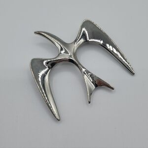 Vintage 70s Sarah Coventry Signed Mr. SeaGull Silver Brooch